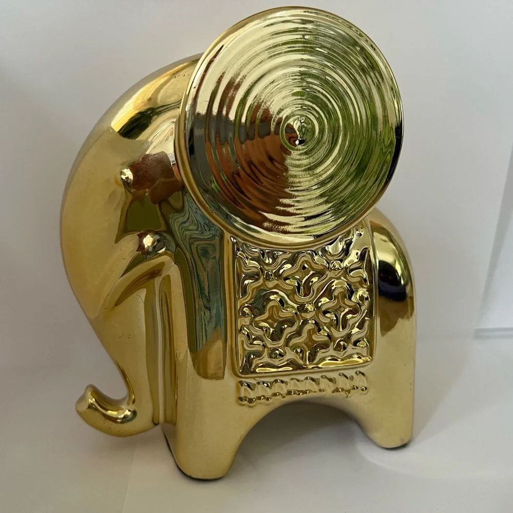 Happy Chic by Jonathan Adler Gold Elephant Piggy Bank
